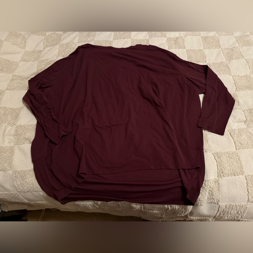 Lululemon back in action tee Burgundy Long Sleeve Top
